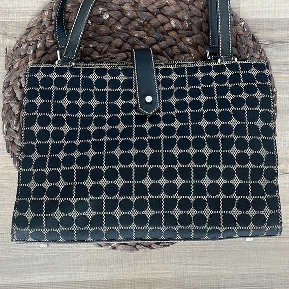 Kate Spade Black and Cream Dot Noel Sam Tote Shoulder Purse - Picture 2 of 8